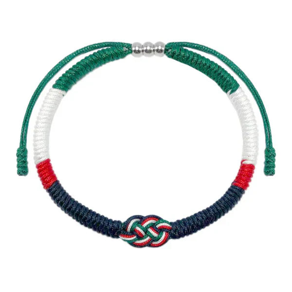 Gevlochten Palestina Armband in de kleuren van de Palestijnse vlag
