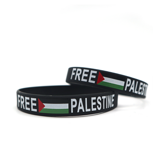 Free Palestine siliconen armband met Palestijnse vlag