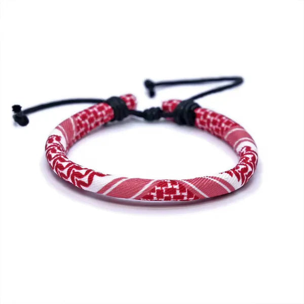 Keffiyeh Palestina Armband - Rood